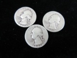 1942 Silver Quarter Lot of Three