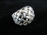 Weave Style Sterling Silver Ring