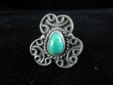 Vintage Turquoise Stone Sterling Silver Ring