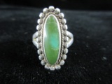 Vintage Ring: Natural Stone Sterling Silver