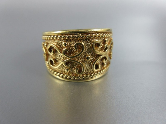 Gold over Sterling Silver Designer Style Ring