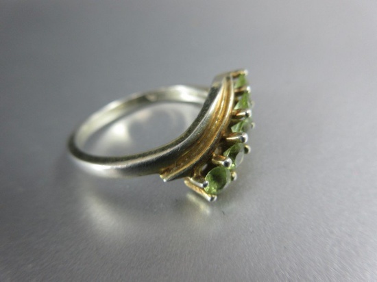 Sterling Silver Peridot Gemstone Ring