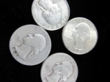 Silver Quarter Dollar Lot of Four