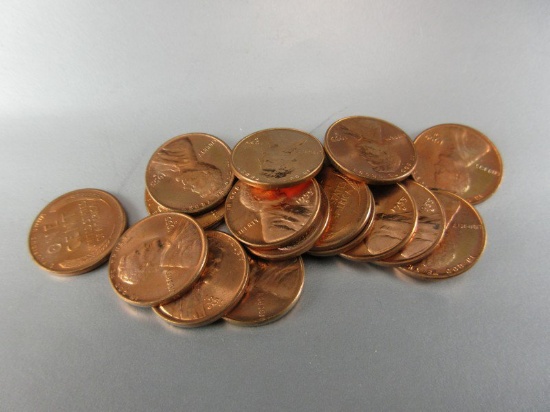1955 D UNC Wheat penny lot as shown