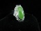 Jade Stone Sterling Silver Ring