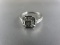 10K White Gold Diamond Gemstone Ring