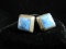 Old Mexico Sterling Silver Stone Inlay Earrings