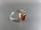 Amber Stone Sterling Silver Vintage Ring