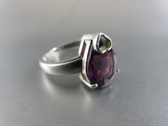 Amethyst Gemstone Sterling Silver Ring