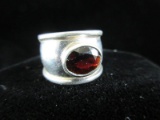 Garnet Gemstone Sterling Silver Ring