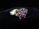 Ruby Gemstone Gold over .925 Silver Ring