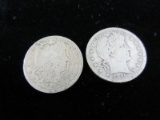 Barber Silver Coin Lot Of Two