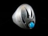 Claw Style Vintage Sterling Silver Ring