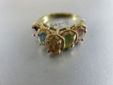 Gold over .925 Silver Gemstone Ring