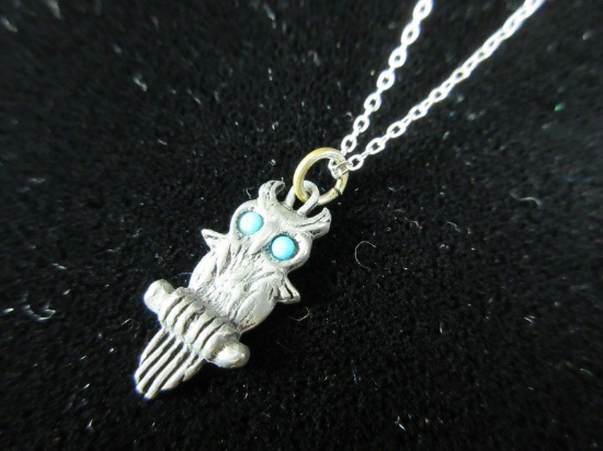 Signature Sterling Silver Owl Necklace