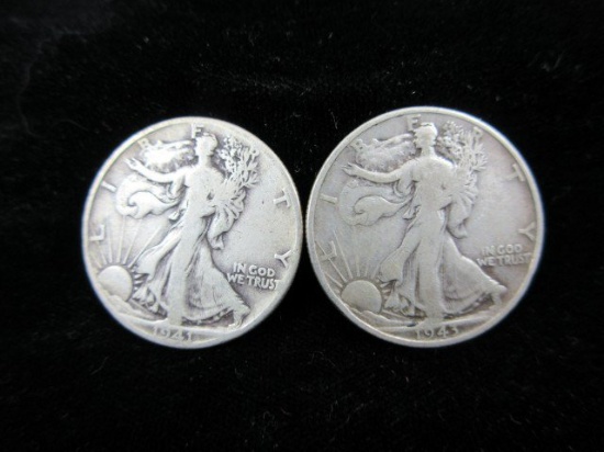 Two Silver Half Dollars