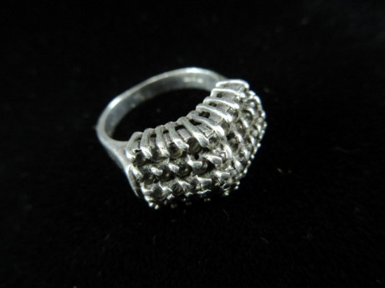 White Stone Sterling Silver Ring