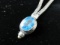Large Blue Topaz Gemstone Sterling Silver Designer Necklace