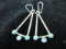 Turquoise Stone Native American Sterling Silver Dangle Earrings