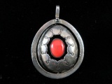 Rotating Sterling Silver Doubled Sided Native American Pendant