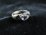 Sterling Silver Amethyst Stone Ring