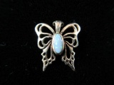 Opal Gemstone Butterfly Pendant