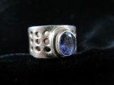 Test Sterling Silver Amethyst Gemstone Ring