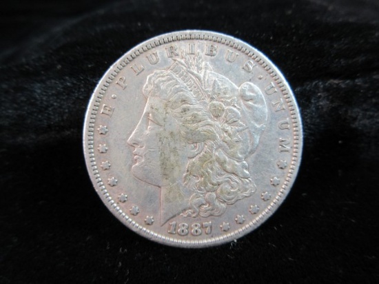 1887 Error Mint Mark S Silver Dollar