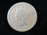 1854 Large One Cent Coin