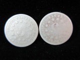 Lot of Two Shield Nickels as Shown