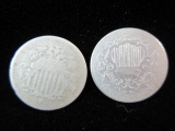 Lot of Two Shield Nickels as Shown