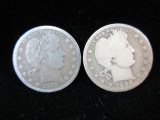 1916 and 1898 Barber Silver Coins