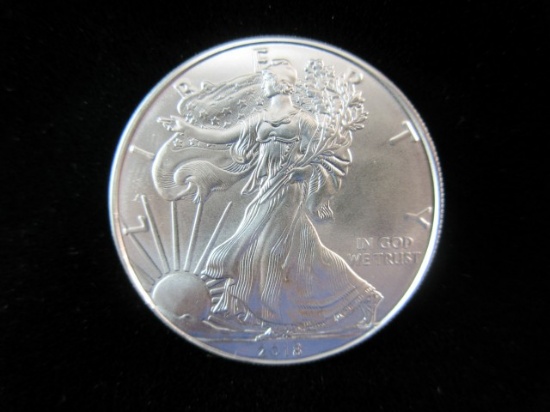 2018 1 OZ .999 Fine Silver Liberty Coin.