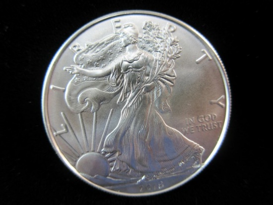 2018 1 OZ .999 Fine Silver Liberty Coin.