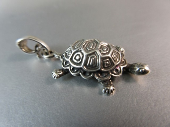 Sterling Silver Turtle Themed Pendant