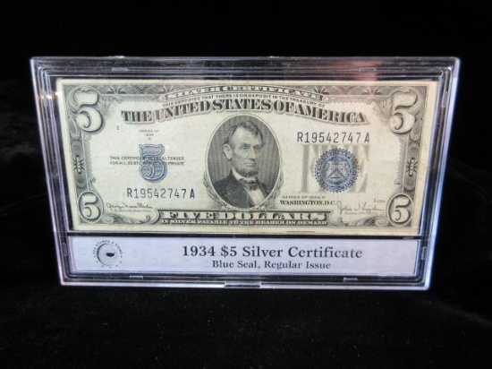 1934 5.00 Silver Certificate