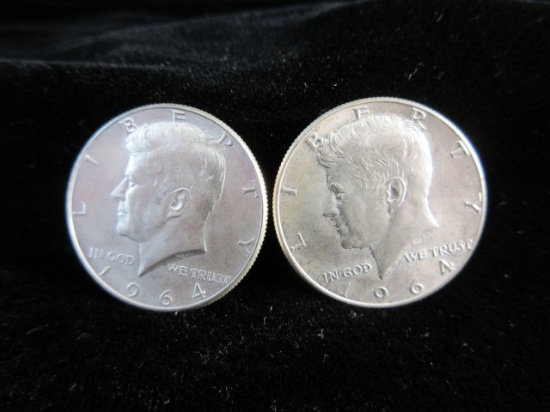 1964 Kennedy Half Dollar Lot of Two