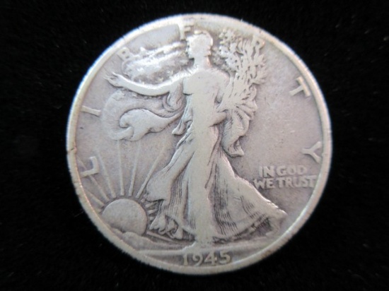 1945 D Silver Half Dollar