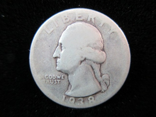 1938 Silver Quarter Dollar