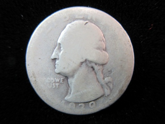 1939 D Silver Quarter Dollar