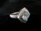 Aquamarine Stone Sterling Silver Ring