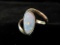 Fire Opal Set Sterling Silver Ring