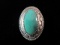 Brand Name Native American Sterling Silver Turquoise Stone Pendant