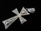 BA Sterling Silver Large Cross Pendant