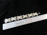 Vintage Filigree Style Sterling Silver Bracelet