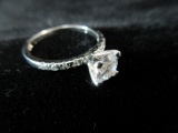 CZ Center Stone Sterling Silver Ring’
