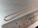 16” 10K Three Toned Gold Necklace