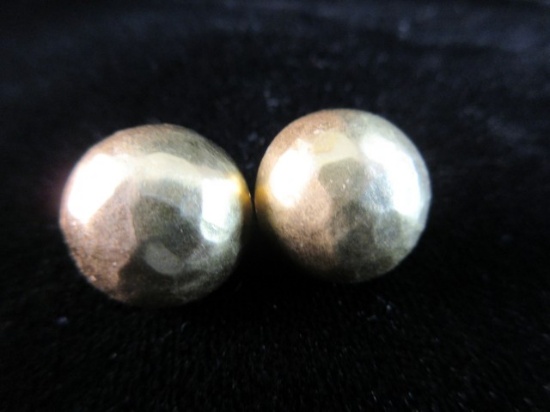 Gold Over Sterling Silver Earrings