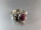 India Sterling Silver Natural Stone Ring