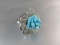Large .925 Silver Flower Ring